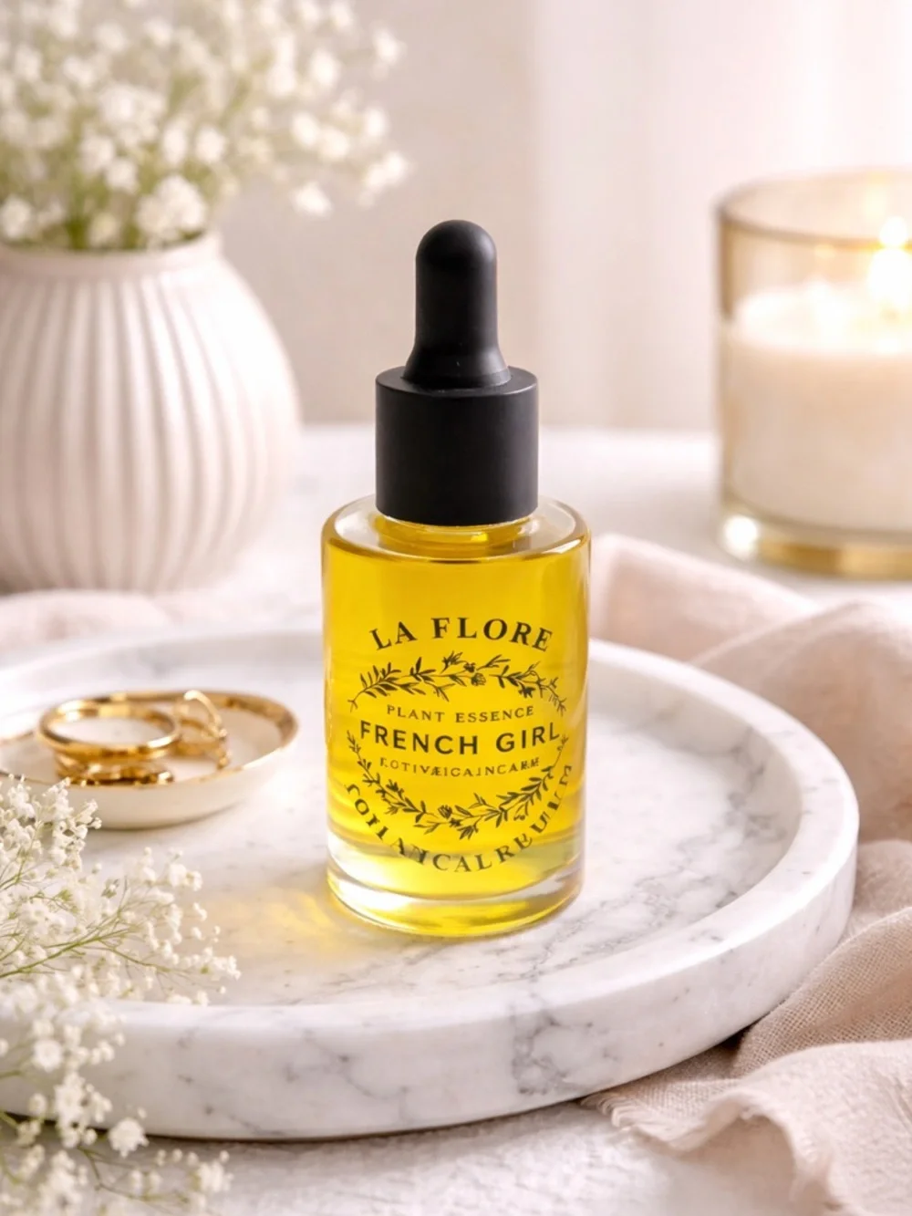 French Girl “La Flore” Botanical Serum-Luxe Plant Based Facial Oil 1oz NEW - Picture 2 of 3